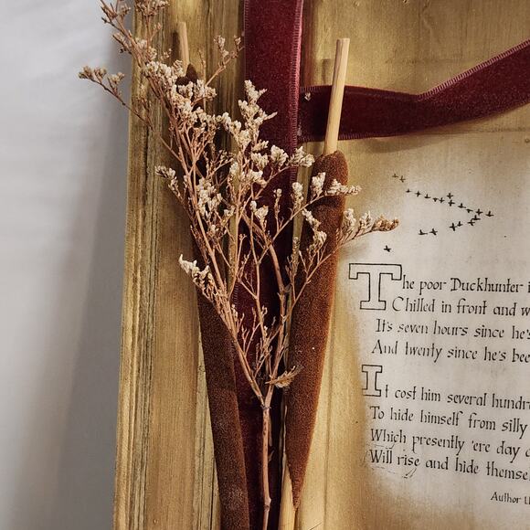 VTG Mallard Duck 3D Open Book Wall Art Gold Finish by Ellen Watkins 12x10 - Picture 5 of 13